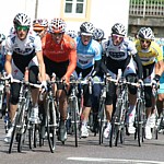 Andy und Frank Schleck w�hrend der vierten und letzten Etappe der Tour de Luxembourg 2009